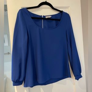 Tobi Royal Blue Long Sleeved Blouse